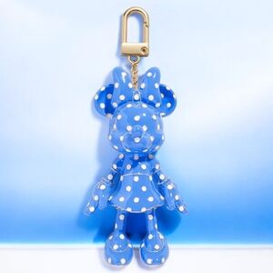 NEW Disney Polka Dot Minnie Mouse Bag Charm Keychain 3.25"x1.75 Licensed Product